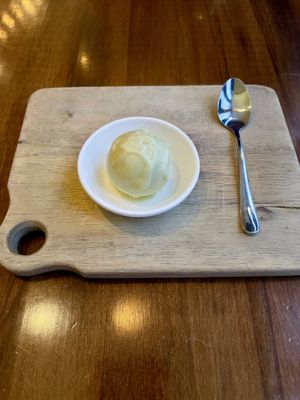 Calamansi sorbet - delicious  at Vedge in Philadelphia