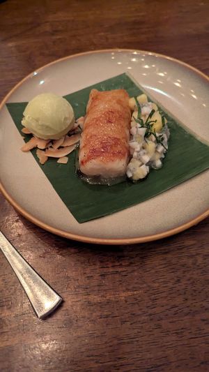 I don't know the name of this dessert but it tasted like flan. It was delicious. at Vedge in Philadelphia