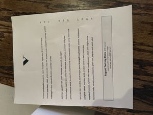 Menu  at Vedge in Philadelphia