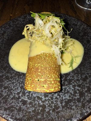 Celery root crepe  at Vedge in Philadelphia