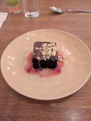 Mirror cake at Vedge in Philadelphia