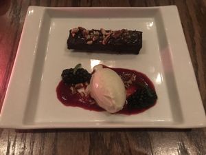The chocolate bar dessert...yum! at Vedge in Philadelphia