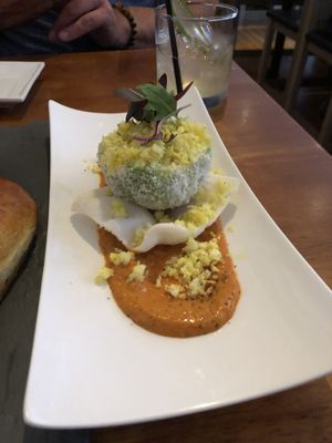 Stuffed avo at Vedge in Philadelphia