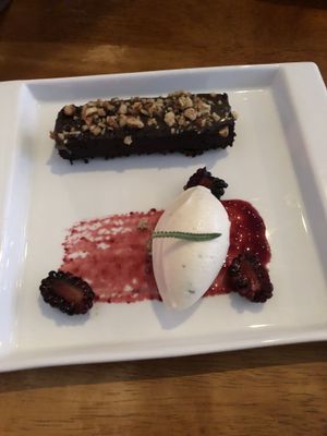 Chocolate bar with lavender ice cream at Vedge in Philadelphia