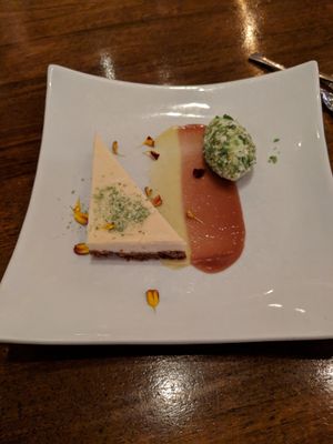 White chocolate cheesecake at Vedge in Philadelphia