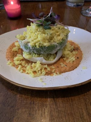 Stuffed avocado  at Vedge in Philadelphia