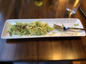 Oops...ate half already...awesome roasted Brussel sprouts  at Vedge in Philadelphia