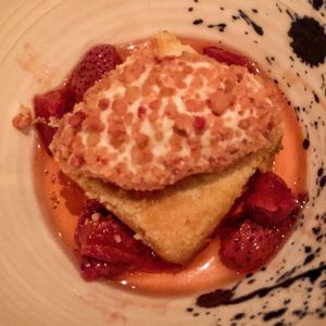 Strawberry shortcake: roasted berries, “good humor“ ice cream at Vedge in Philadelphia
