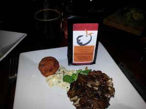 Sorry about the tea in the photo, this pic was used for a contest. The contestants had to figure out where the 'tea' was traveling. at Vedge in Philadelphia