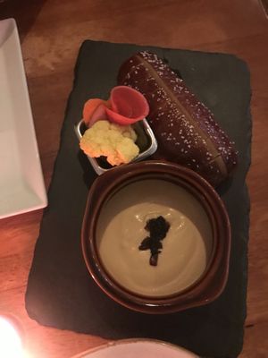 Fondue with bretzel at Vedge in Philadelphia