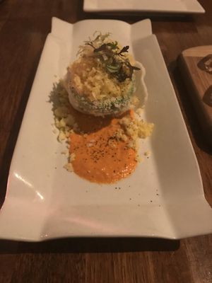 Some sort of avocado dish at Vedge in Philadelphia