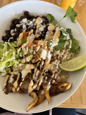 Mexican Budda Bowl - sooo tasty!  at Plant Craft Kitchen in St Louis