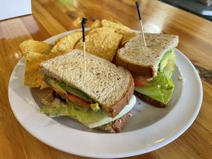 B.L.A.T. Sandwich with chips   at Plant Craft Kitchen in St Louis