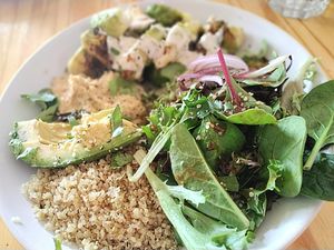 Mediterranean Hummus Quinoa Bowl  at Plant Craft Kitchen in St Louis