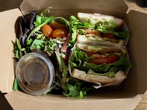 Sandwich and Salad.  at Plant Craft Kitchen in St Louis
