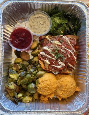 pumpkin lasagna meal!  at Plant Craft Kitchen in St Louis