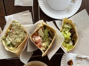 all-vegan sandwiches  at Mamouns Falafel in New Haven