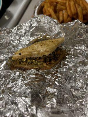 Pistachio baklava  at Mamouns Falafel in New Haven