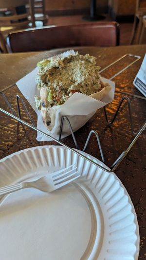 West side sandwich at Mamouns Falafel in New Haven