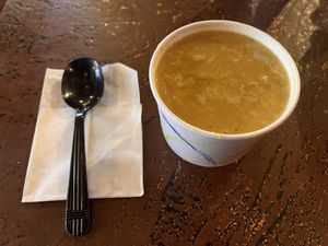 legendary lentil soup...  at Mamouns Falafel in New Haven