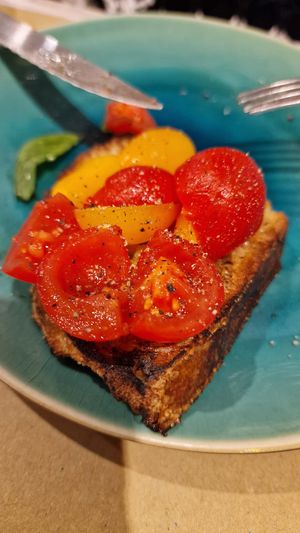 Bruschetta with cherry tomatoes   at La Lanterna in Lanzarote