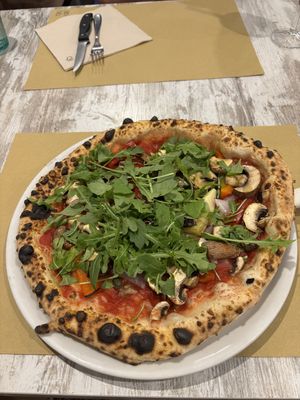 Vegano pizzaa  at La Lanterna in Lanzarote