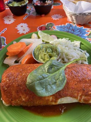 Vegan stuffed burrito   at Viva Taqueria and Cantina in Ithaca