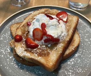 Strawberry French Toast  at The Hard Bean Brunch Co in Port Moody