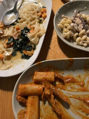 Assorted pasta dishes - all were yummy!  at Fitz on 4th in Philadelphia