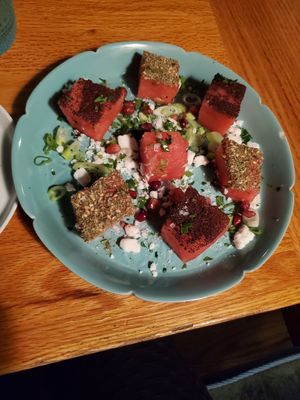 Watermelon salad at Fitz on 4th in Philadelphia