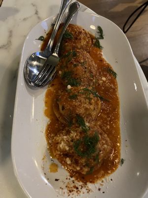 Garlic & parsnip ravioli   at Fitz on 4th in Philadelphia