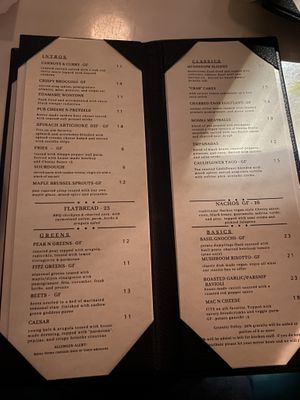 Menu Nov 2024  at Fitz on 4th in Philadelphia