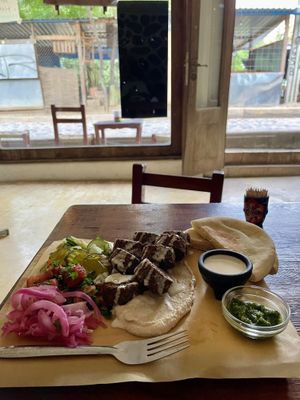 Falafel plate  at Hamsa Falafel in Sayulita