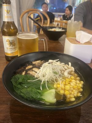 Vegan ramen  at Lust Ramen in Bangkok