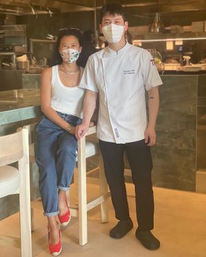 Head chef Tae-hyung, Kim. He is leading the kitchen.   at Forest Kitchen 포리스트 키친 in Seoul