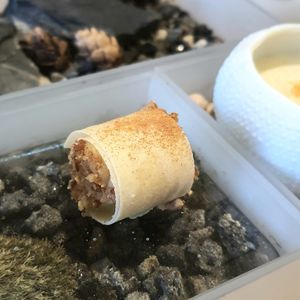 crispy roll filled with apple and almond paste (from "little forest") at Forest Kitchen 포리스트 키친 in Seoul