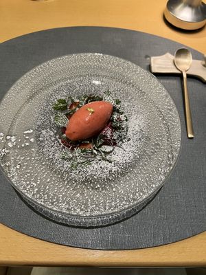 Strawberry sorbet  at Forest Kitchen 포리스트 키친 in Seoul