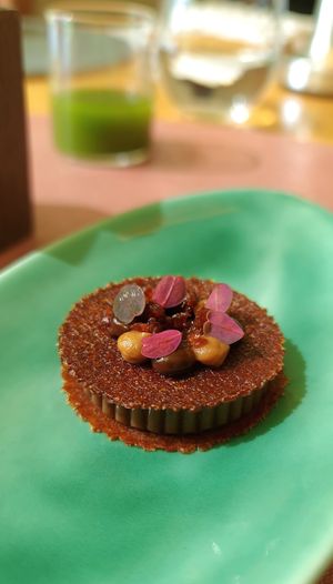 Mire poix - close-up of onion part #Veganuary at Forest Kitchen 포리스트 키친 in Seoul