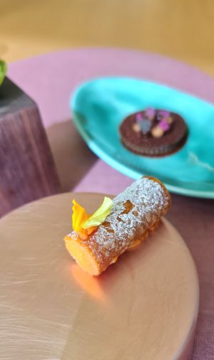 Mire poix - close-up of carrot part #Veganuary at Forest Kitchen 포리스트 키친 in Seoul