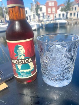 Wostok pine drink at Meneer Nilsson in Goes