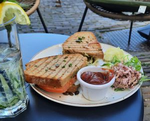 Toasted sandwich ('tosti') with extras at Meneer Nilsson in Goes