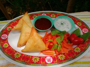 Samosa at Nini's Homemade Vegan in Chiang Mai
