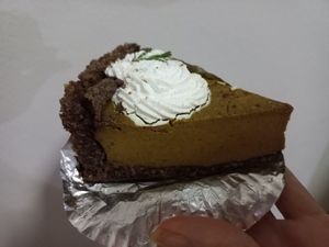 Gluten-free pumpkin pie at Nini's Homemade Vegan in Chiang Mai
