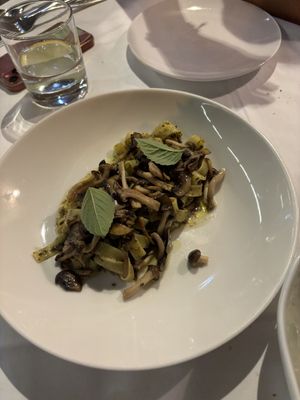 Wild mushroom tagliatelle   at Commando in Mellieha