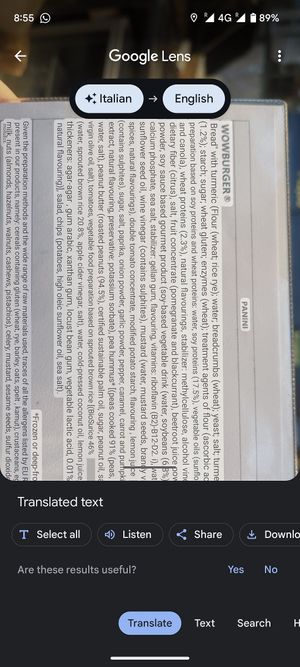 Ingredients at FCO - La Fucina Autogrill - T3 in Fiumicino