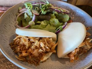 Bao buns with jackfruit   at The Selkie  in Tullaghan