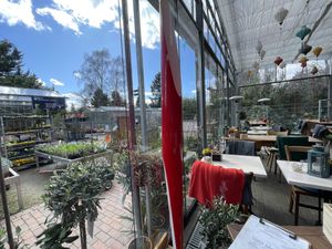 Blick aus dem Fenster  at Café Menthe in Frankfurt