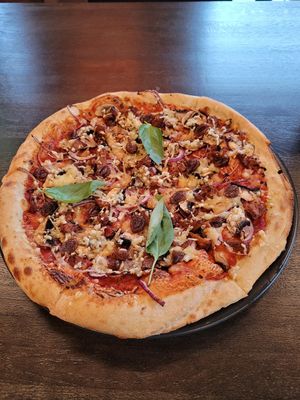  at Black Crust Pizzeria in Vik