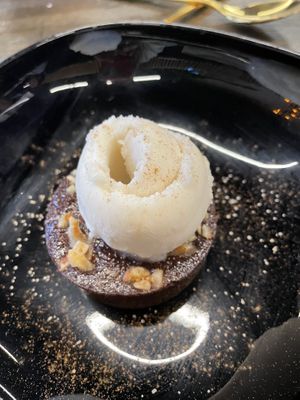 Brownie  at Black Crust Pizzeria in Vik