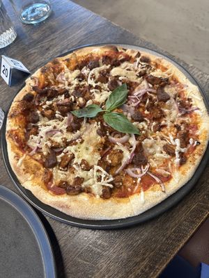   at Black Crust Pizzeria in Vik